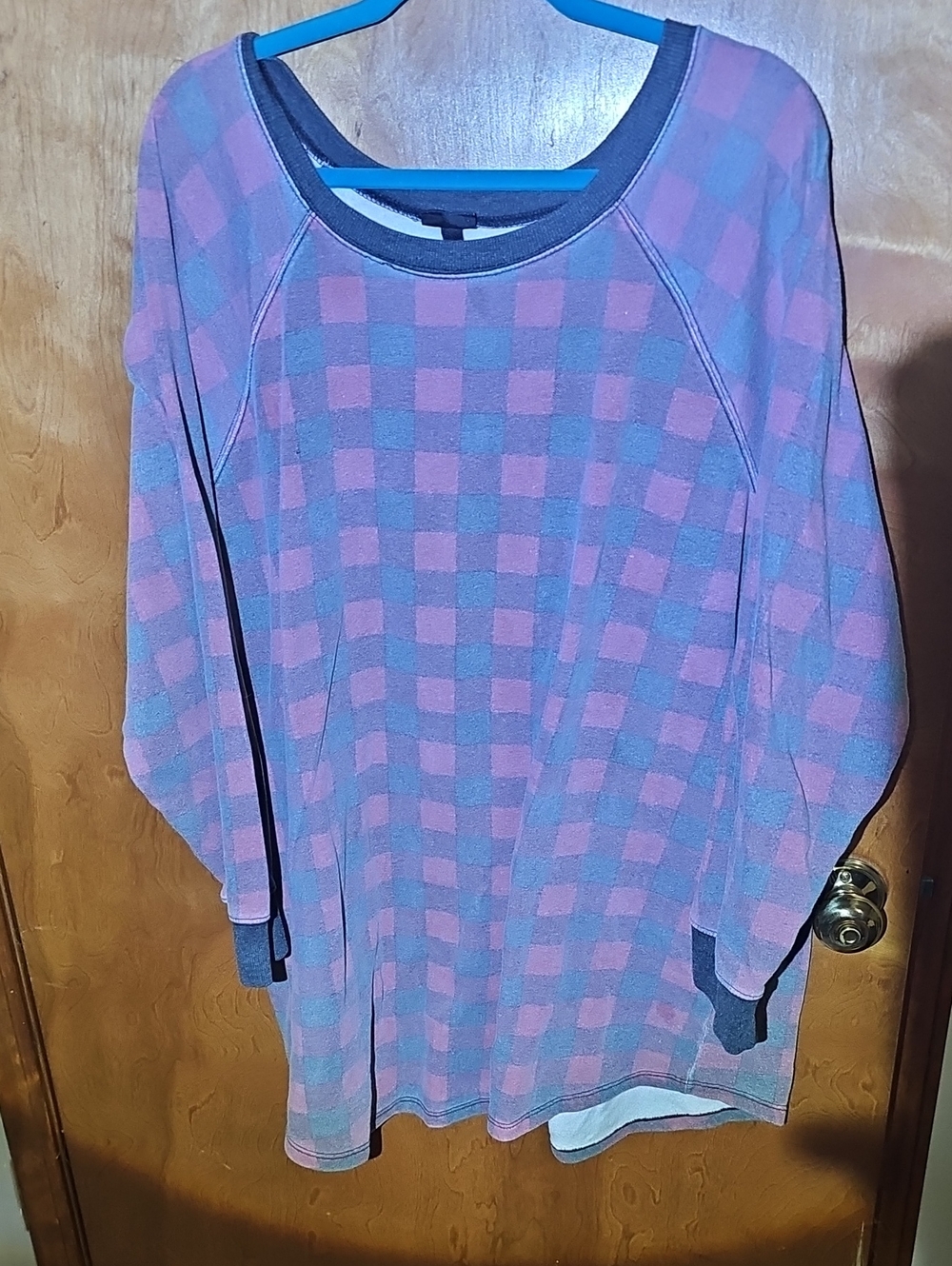 Torrid Women’s Red and Gray Check Sweater - Casual Oversized Pullover
